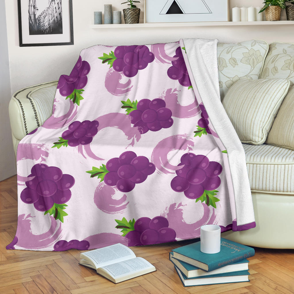 Cute Grape Pattern Premium Blanket