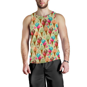 Colorful ice cream pattern Men Tank Top