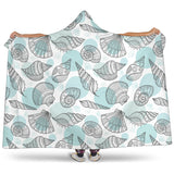 Shell Polynesian Tribal  Hooded Blanket