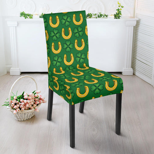 Horseshoes Pattern Print Design 05 Dining Chair Slipcover