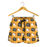 English Bulldog Pattern Print Design 04 Women Shorts