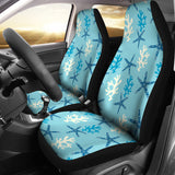 Blue Starfish Coral Reef Pattern  Universal Fit Car Seat Covers