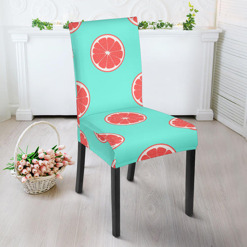 Grapefruit Green Background Dining Chair Slipcover