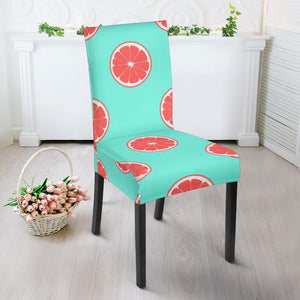 Grapefruit Green Background Dining Chair Slipcover