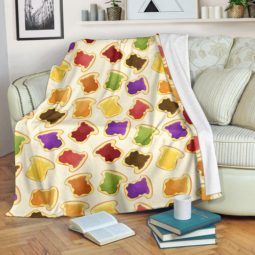 Bread Toast Pattern Print Design 02 Premium Blanket