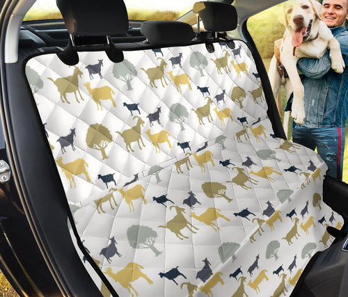 Silhouettes Of Goat And Tree Pattern Dog Car Seat Covers