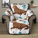 sea lion Seals jellyfish pattern Recliner Cover Protector