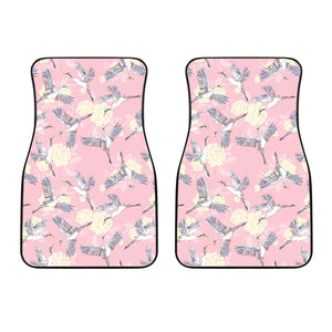 Japanese Crane Rose Pattern Front Car Mats