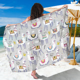 Cute Llama Alpaca Pattern Sarong