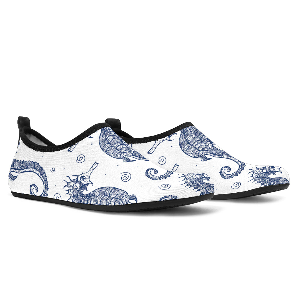 Seahorse Pattern Background Aqua Shoes