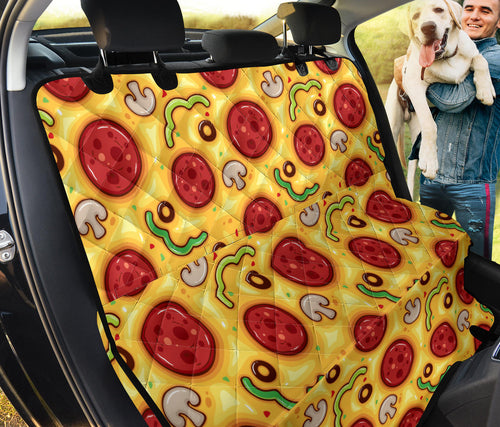 Pizza Texture Pattern Dog Car Seat Covers