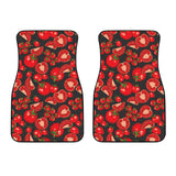 Tomato Black Background Front Car Mats