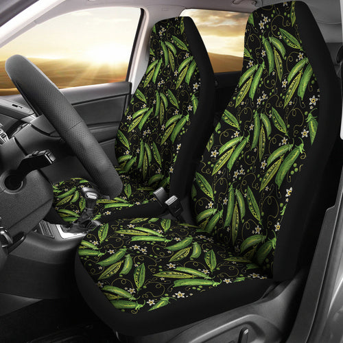 Green Peas Pattern Print Design 02 Universal Fit Car Seat Covers