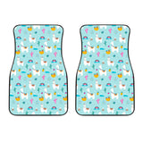 Llama Alpaca Cactus Leaves Pattern Front Car Mats