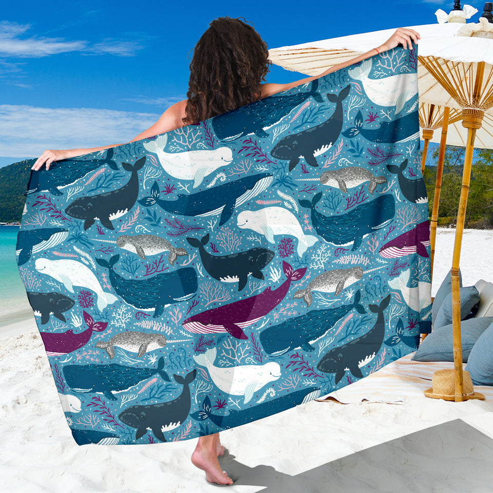 Whale Design Pattern Sarong