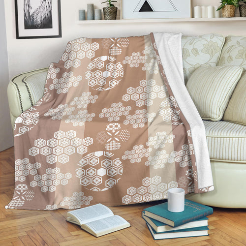 Beautiful Hexagon Japanese  Pattern Premium Blanket