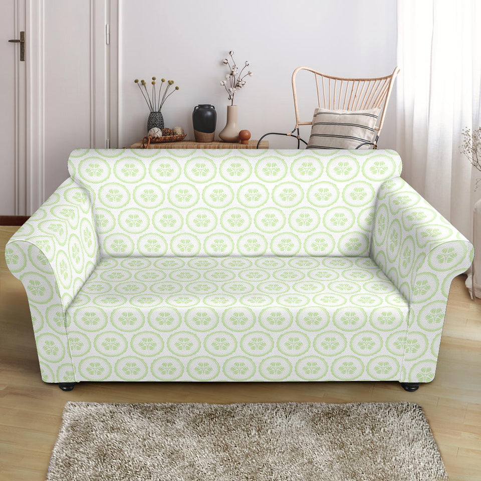 Cucumber Pattern Background Loveseat Couch Slipcover