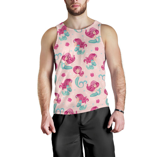 Cute little mermaid pattern Men Tank Top