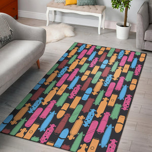 Skate Board Pattern Print Design 02 Area Rug