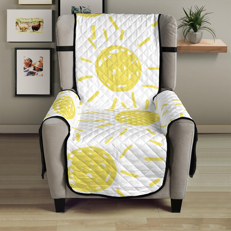 hand drawn sun pattern Chair Cover Protector