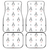Penguin Pattern Front And Back Car Mats