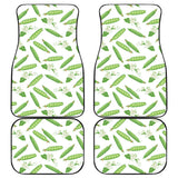 Green Peas Pattern Print Design 04 Front and Back Car Mats