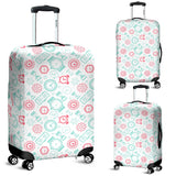 Clock Time Pattern Blackground Luggage Covers