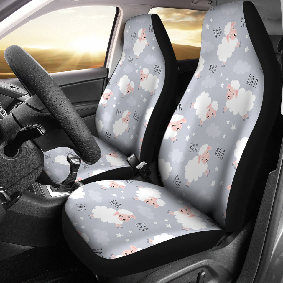 Sweet Dreams Sheep Pattern  Universal Fit Car Seat Covers