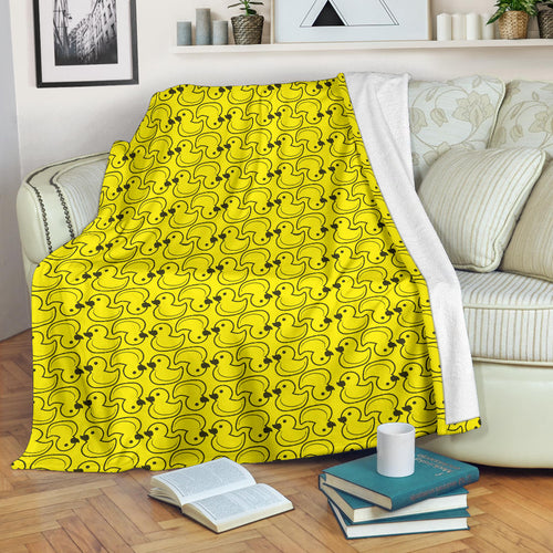 Duck Toy Pattern Print Design 02 Premium Blanket