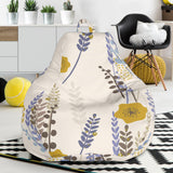 Lavender Modern Pattern Blackground Bean Bag Cover