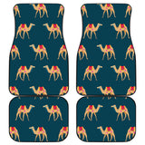 Camel Pattern Blue Blackground Front And Back Car Mats