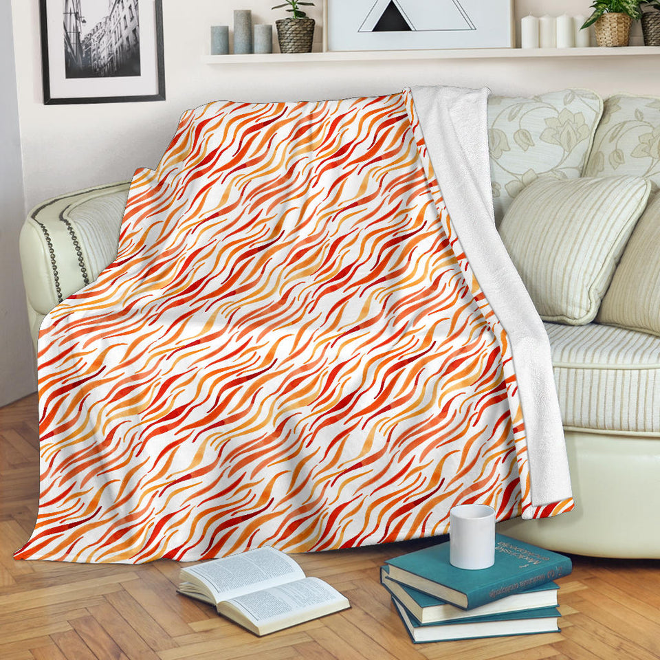 Fire Flame Watercolor Pattern Premium Blanket