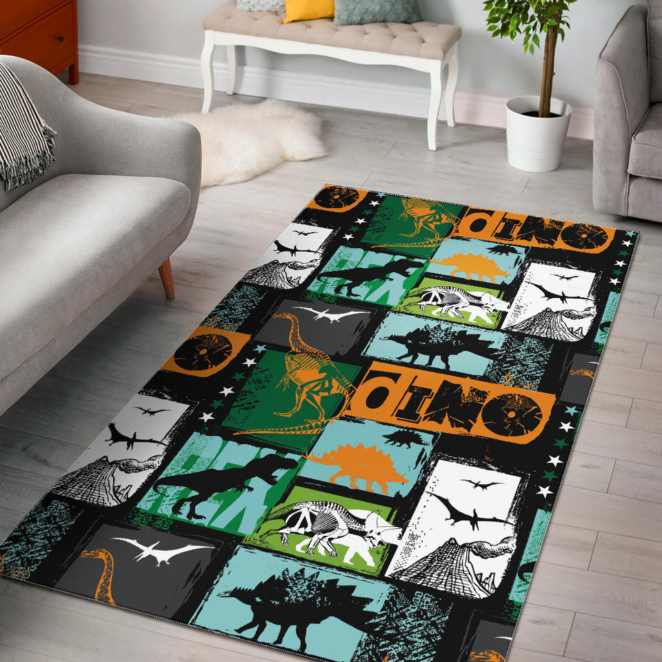 Dinosaurs Print Pattern Area Rug