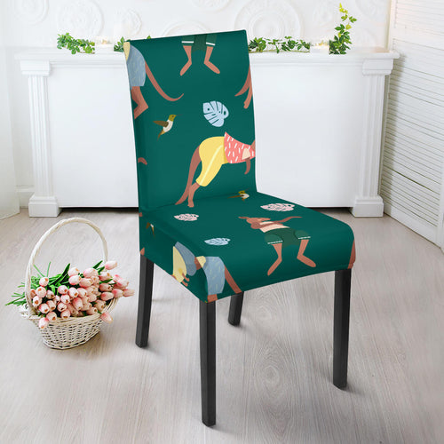 Kangaroo Leaves Pattern Dining Chair Slipcover