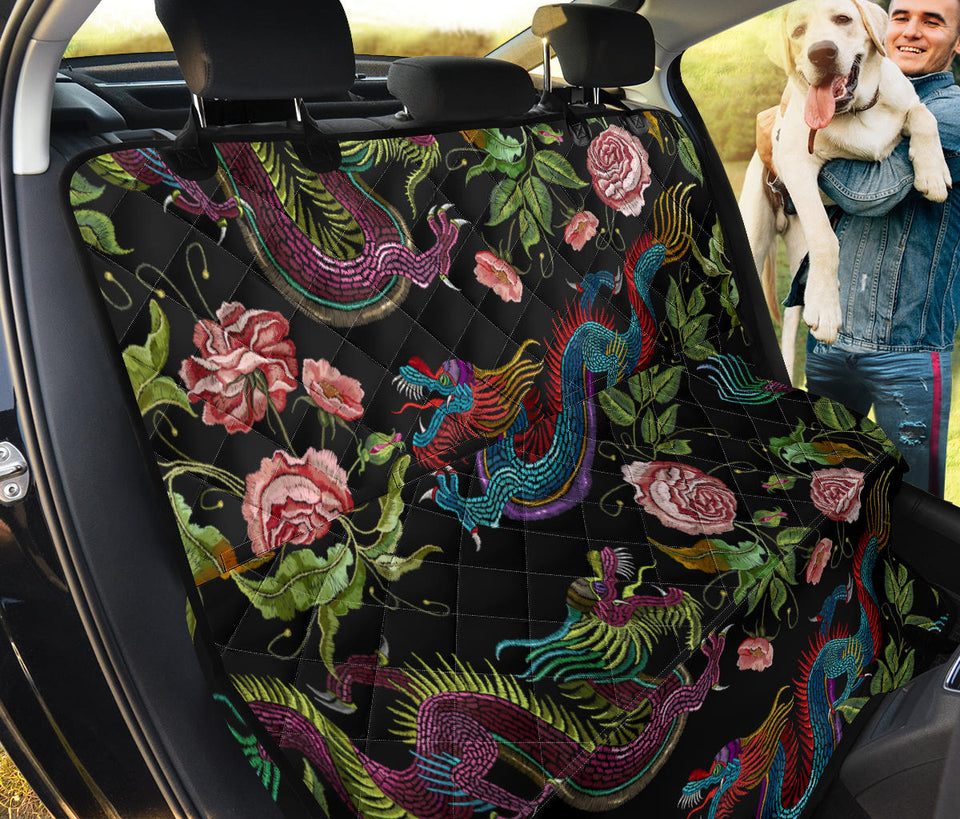 Dragons Flower Pattern Dog Car Seat Covers