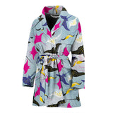 Stingray Pattern Print Design 01 Women's Bathrobe