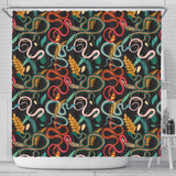Colorful Snake Plant Pattern Shower Curtain Fulfilled In US