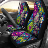 Purple Ethnic Pattern Car Seat Cover