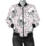 Cute French Bulldog Pattern Women'S Bomber Jacket