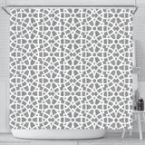 Arabic Gray Pattern Shower Curtain Fulfilled In US