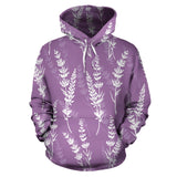 Lavender Flowers Purple Pattern Men Women Pullover Hoodie