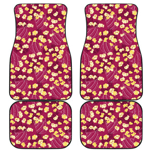 Popcorn Pattern Print Design 02 Front and Back Car Mats