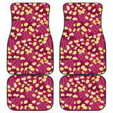 Popcorn Pattern Print Design 02 Front and Back Car Mats