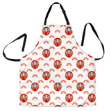 Daruma Japanese Wooden Doll Design Pattern Adjustable Apron