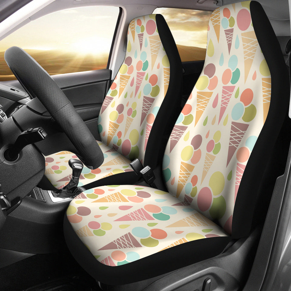 Ice Cream Cone Pattern Universal Fit Car Seat Covers
