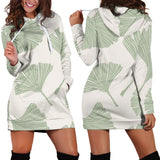 Ginkgo Leaves Pattern Women'S Hoodie Dress