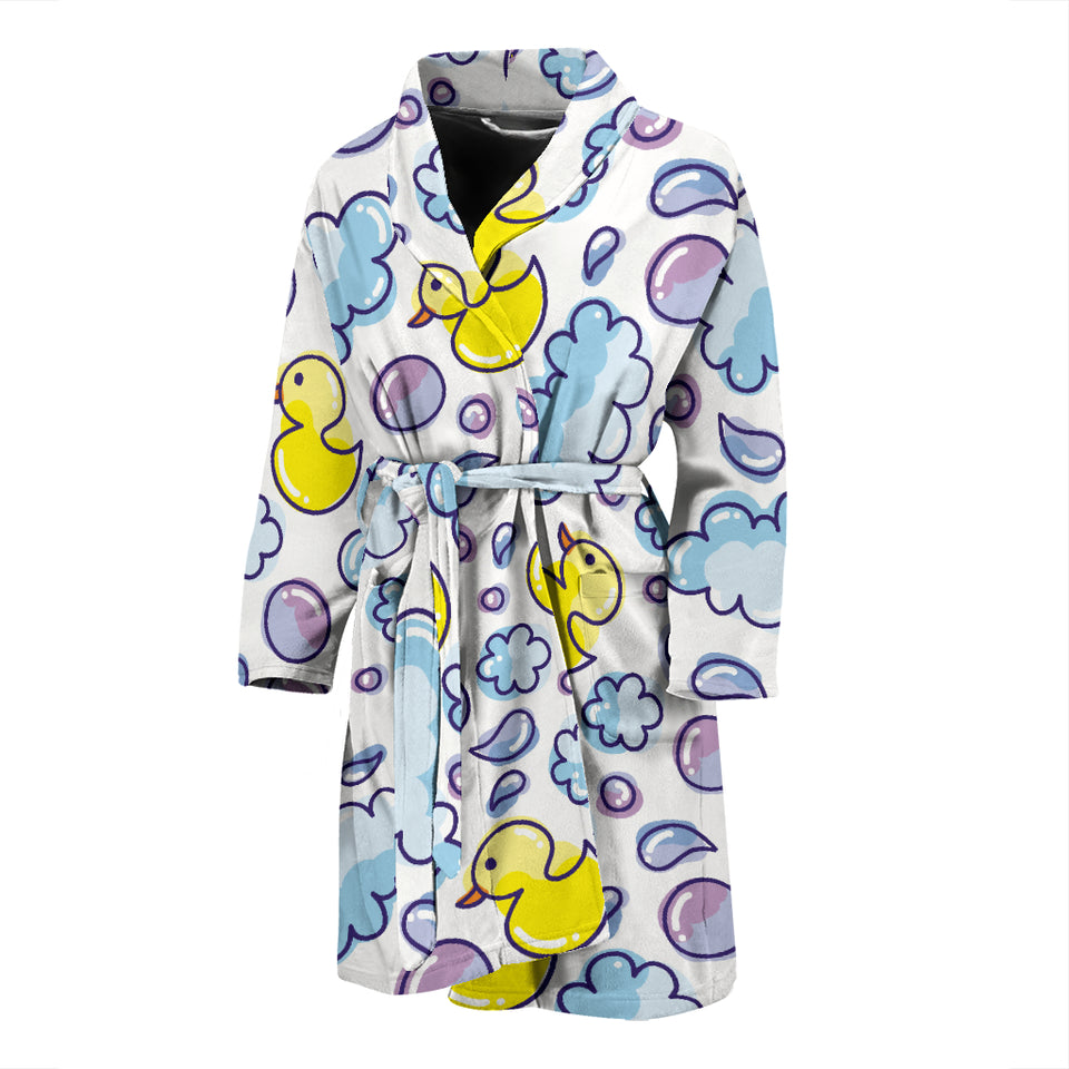 Duck Toy Pattern Print Design 01 Men's Bathrobe