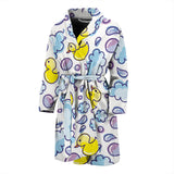 Duck Toy Pattern Print Design 01 Men's Bathrobe
