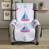 Sailboat anchor pattern Chair Cover Protector