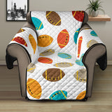Colorful american football ball pattern Recliner Cover Protector
